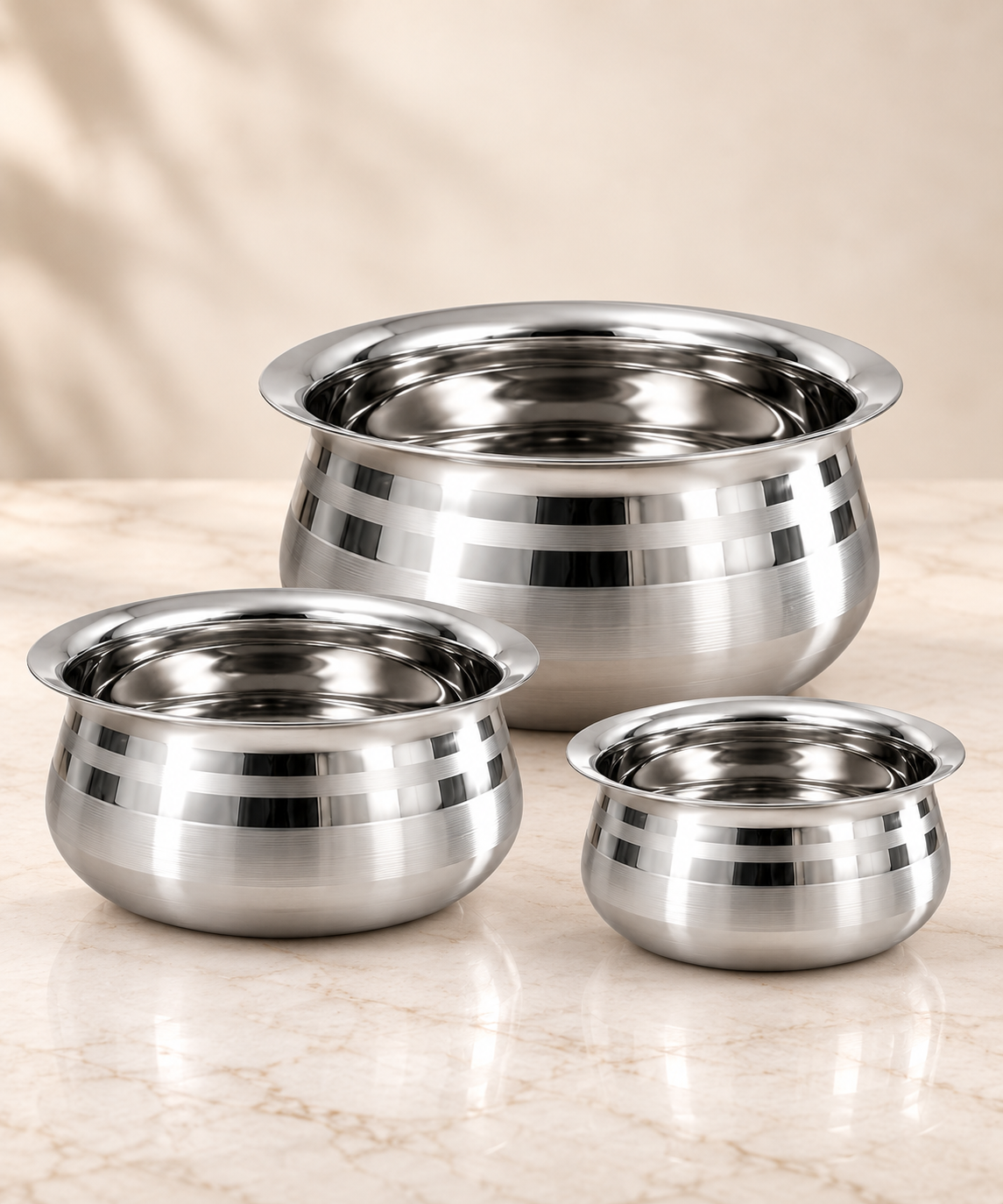 Food grade stainless steel serving bowls